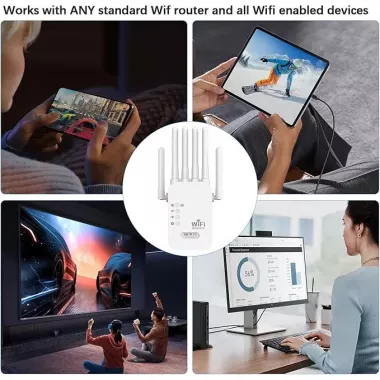 Мощный Wi-Fi ретранслятор 2.4G с 6 антеннами / маршрутизатор / усилитель вай фай сигнала