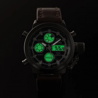 Наручные мужские часы AMST Watch / Армейские мужские часы с подстветкой влагостойкие