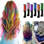 Набор мела для волос 10 шт Hair chalk Разноцветные красители расческа для детей и взрослых