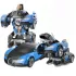 Машинка Трансформер Bugatti Size 18 см Robot Car синя з пультом