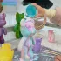 Флюидный мишка DIY Creative Fluid Bear, 23см, с красками 3 шт / Набор раскраска для творчества медвежонок