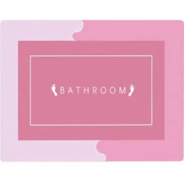 Коврик в ванну влаговпитывающий суперпоглощающий нескользящий Bath Mat Super Absorbent (40х60см) розовый