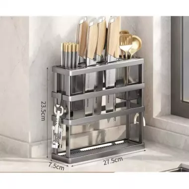 Кухонная подставка,настенная многофункциональная стойка для хранения AND-90-10-24pcs Кухонная подставка,настенная многофункциональная стойка для хранения AND-90-10-24pcs