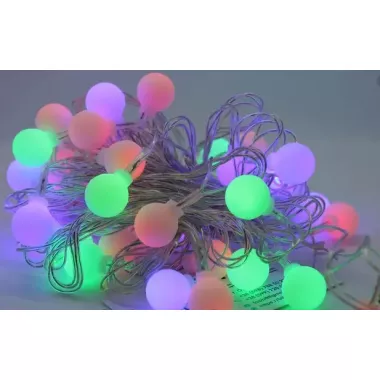 Светодиодная гирлянда Белые Шарики 40шт 6м 220V Микс