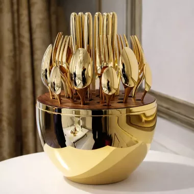 Столовые приборы из нержавеющей стали EGG 24 шт Gold