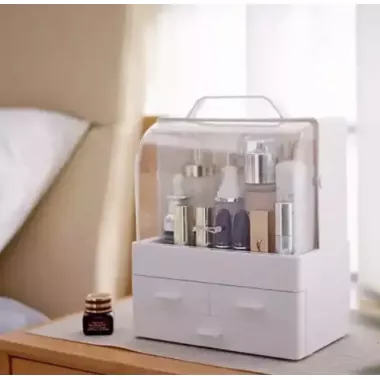 Органайзер для косметики та прикрас із висувними ящиками Cosmetic Box Білий, GW-880