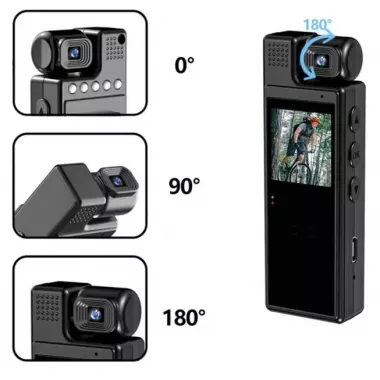 Видеокамера нагрудная Wi-Fi аккумуляторная боди камера с дисплеем 1.3 дюйма регистратор с фиксацией клипсой UKC L9