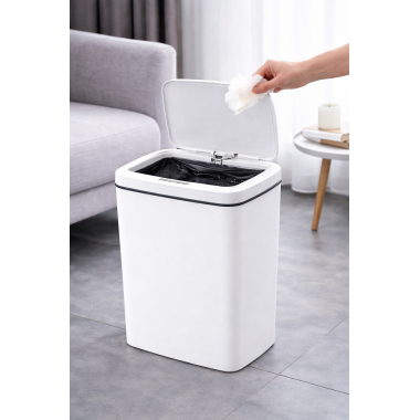 Ведро для мусора со смарт-датчиком приближение Smart trash can 10 л Белый Ведро для мусора со смарт-датчиком приближение Smart trash can 10 л Белый