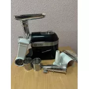 черная Мясорубка Rainberg RB-2270 3800Вт с реверсом и насадками для шинковки и колбас