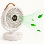 Аккумуляторный мини вентилятор VU-05/FS-25 с поворотом / Вентилятор Mini fan с LED-подсветкой и USB