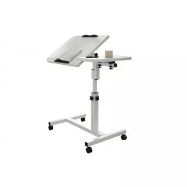 Стол для ноутбука на колесиках с регулировкой высоты 60*40*59-89см Белый
