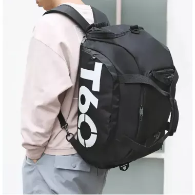 Спортивная сумка для спортивных вещей черного цвета T60 Сумка-рюкзак спортивная на 35 л