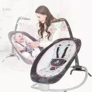 Дитяче крісло-гойдалка для новонароджених до 9 кг, (74х74х48см), 6917, Рожевий