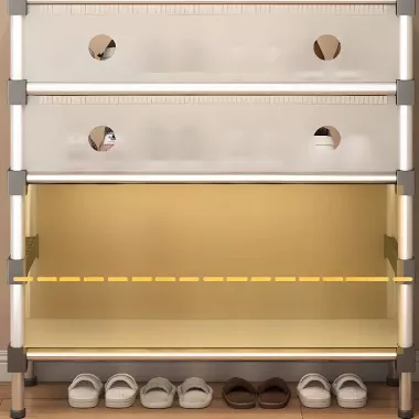 Полка для обуви SKLM-33-LT6205 черна-белая  4 полки