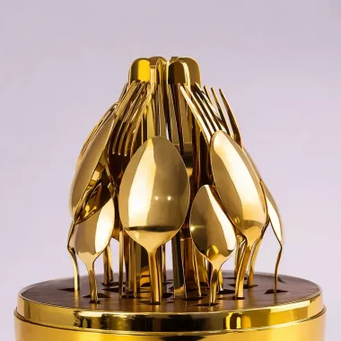 Столовые приборы из нержавеющей стали EGG 24 шт Gold
