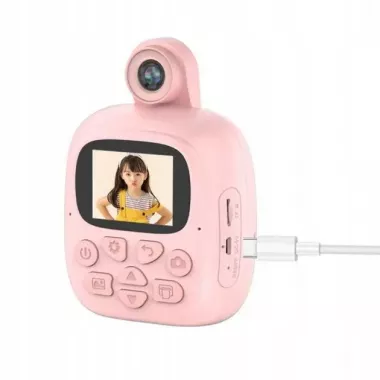 Голубой Фотоаппарат детский M4 для моментальной печати