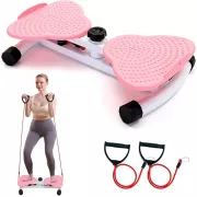 Напольный тренажер мини-степпер с эспандерами для дома (XY-016)