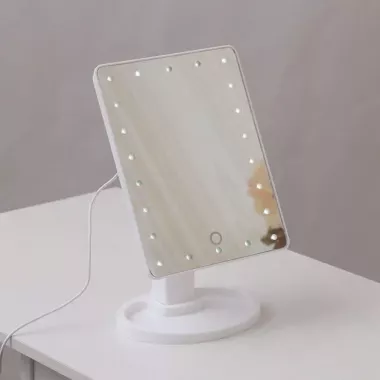 Белый Зеркало с LED подсветкой для макияжа Magic MakeUp Mirror Белый Зеркало с LED подсветкой для макияжа Magic MakeUp Mirror