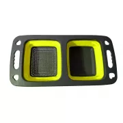 Дошка-друшляк силіконова складана миска-трансформер для овочів та фруктів 2 шт в одному