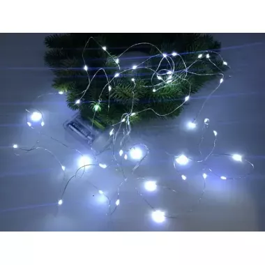 Гирлянда роса нить светодиодная 3 м на батарейках для дома