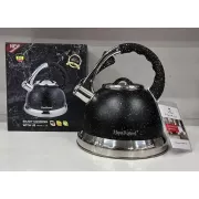 Чайник с гранитным покрытием со свистком Haus Roland HR 704-5 3,5 л из нержавеющей стали Черный