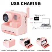 Фотокамера моментальной печати детская Instant Print Camera, 1080P Video for kids