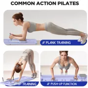 Тренажер для пилатеса Реформер MM3000 Для пресса/ног/приседания, с резинками Фиолетовый