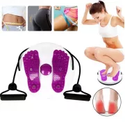 Тренажер диск здоров'я для схуднення підлоговий з еспандерами та масажем ступнів