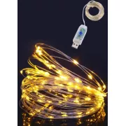 Гирлянда нить USB светодиодная для дома Роса Теплый белый 10 м