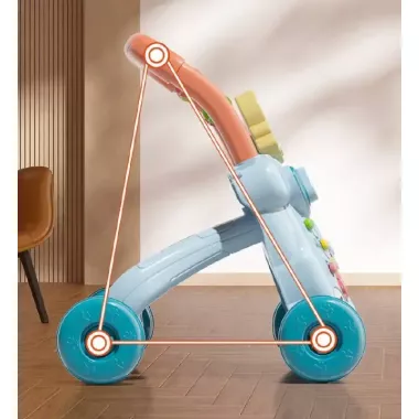 Детские ходунки-каталка с развивающим центром – первые шаги с радостью и пользой голуой Детские ходунки-каталка с развивающим центром – первые шаги с радостью и пользой голуой