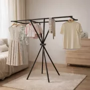 Складная вешалка для одежды / Сушилка - напольная стойка для одежды / Сушилка для одежды