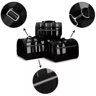 Черный Сумка переноска для кошек и собак CosmoPet CP-46 Черный Сумка переноска для кошек и собак CosmoPet CP-46