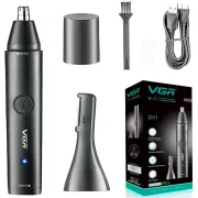 Тример VGR V613 універсальний 2 в 1 для носа вух та окантування з USB зарядкою вологозахистом