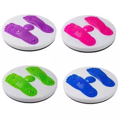 Тренажер диск здоровья для похудения напольный с эспандерами и массажем ступней