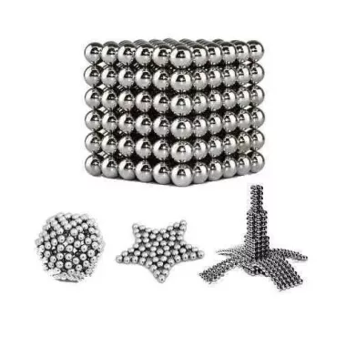 Игрушка Неокуб 218 шариков Neo Cub, магнитный конструктор, серебро