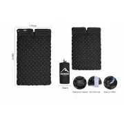 Матрас коврик надувной NMN-208 туристический с подушкой с чехлом 190 х 120 х 5 см Чёрный