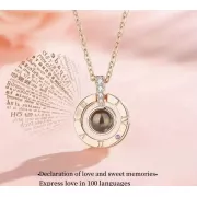 New Кулон подвеска с проекцией I love you Я тебя люблю на 100 языках мира в форме сердца