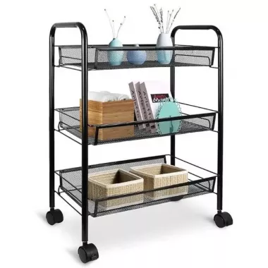 Этажерка органайзер 3-х ярусная на колесиках Этажерка органайзер 3-х ярусная на колесиках