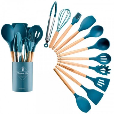 Набір кухонного приладдя силіконовий Kitchen Set RB-2239 синій (12 предметів) Набір кухонного приладдя силіконовий Kitchen Set RB-2239 синій (12 предметів)