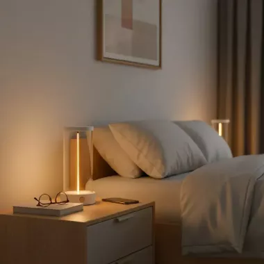 Настільний світильник з магнітною ниткою, від USB, 19х7см, / Лампа нічник / LED акумуляторна лампа Білий