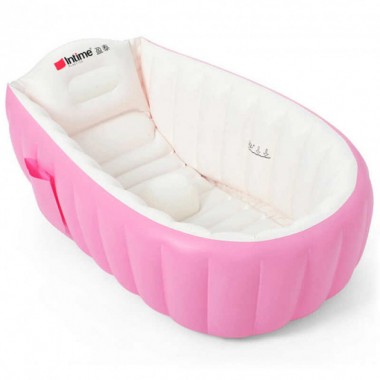 Детская Надувная ванночка с насосом Intime Baby Bath Tub Розовый Детская Надувная ванночка с насосом Intime Baby Bath Tub Розовый