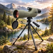 Монокуляр 25-75x60 з широким кутом огляду, вологозахистом та штативом