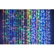 Новорічні гірлянди. Гірлянда водоспад 320-400L 3x3м (10х32 Ламп) Мікс (7149)
