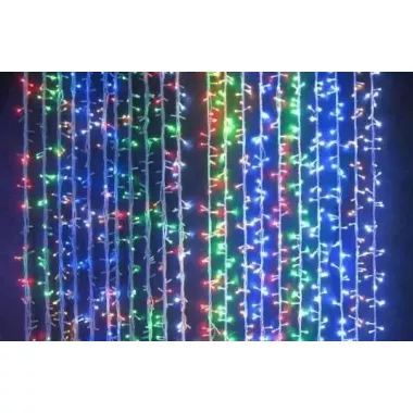 Новорічні гірлянди. Гірлянда водоспад 320-400L 3x3м (10х32 Ламп) Мікс (7149)