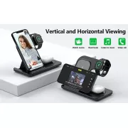 Зарядная станция 3в1 / Беспроводное зарядное устройство 3в1 для смартфона/смарт-часов/наушников