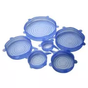 Набор силиконовых крышек, пленок для хранения продуктов Silicon Lids 6 штук