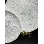 Обеденная керамическая тарелка с фактурным узором 20.5 см