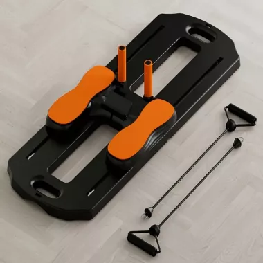 Тренажер напольныйдля пилатеса MM3000 для пресса и ног, с резинками Чёрный Тренажер напольныйдля пилатеса MM3000 для пресса и ног, с резинками Чёрный