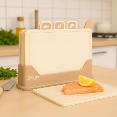 Кухонний набір дощок Zepline ZP-00220 5 предметів, з підставкою чорний