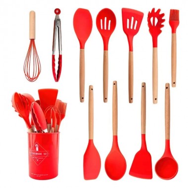 Набір кухонного приладдя силіконовий  Kitchen Set RB-2239 сірий (12 предметів)